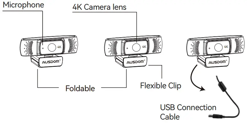 AUSDOM AF640 4K UHD WebCam - Product Overview
