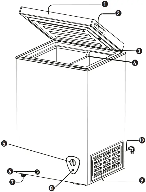 HIGH ONE CF 95 E W180C Chest Freezer A0