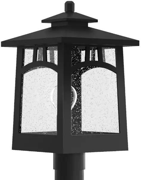 SIGNATURE HARDWARE 434128 Carytown 1 Light 15.5 Inch Black Outdoor Wall Sconce Light Instruction Manual