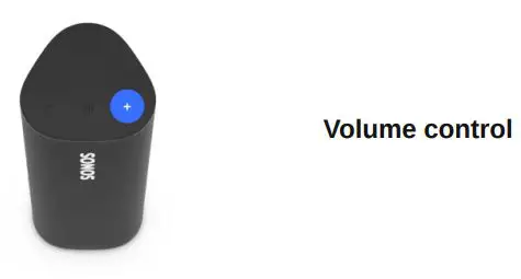 SONOS Roam SL Portable WiFi and Bluetooth Speaker User Manual - Volume control