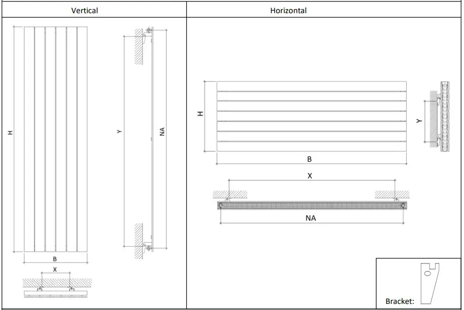 XIMAX P2O Oceanus Designer Radiator - Assembly diagram 2