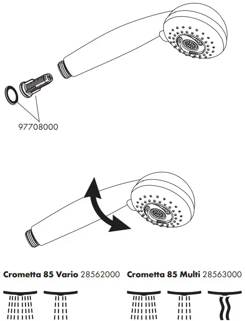 hansgrohe Crometta 85 Hand Showers - fig 6
