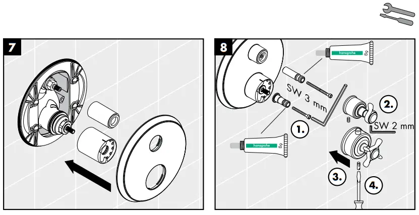 hansgrohe AXOR MASSAUD Thermostat - Assembly 1