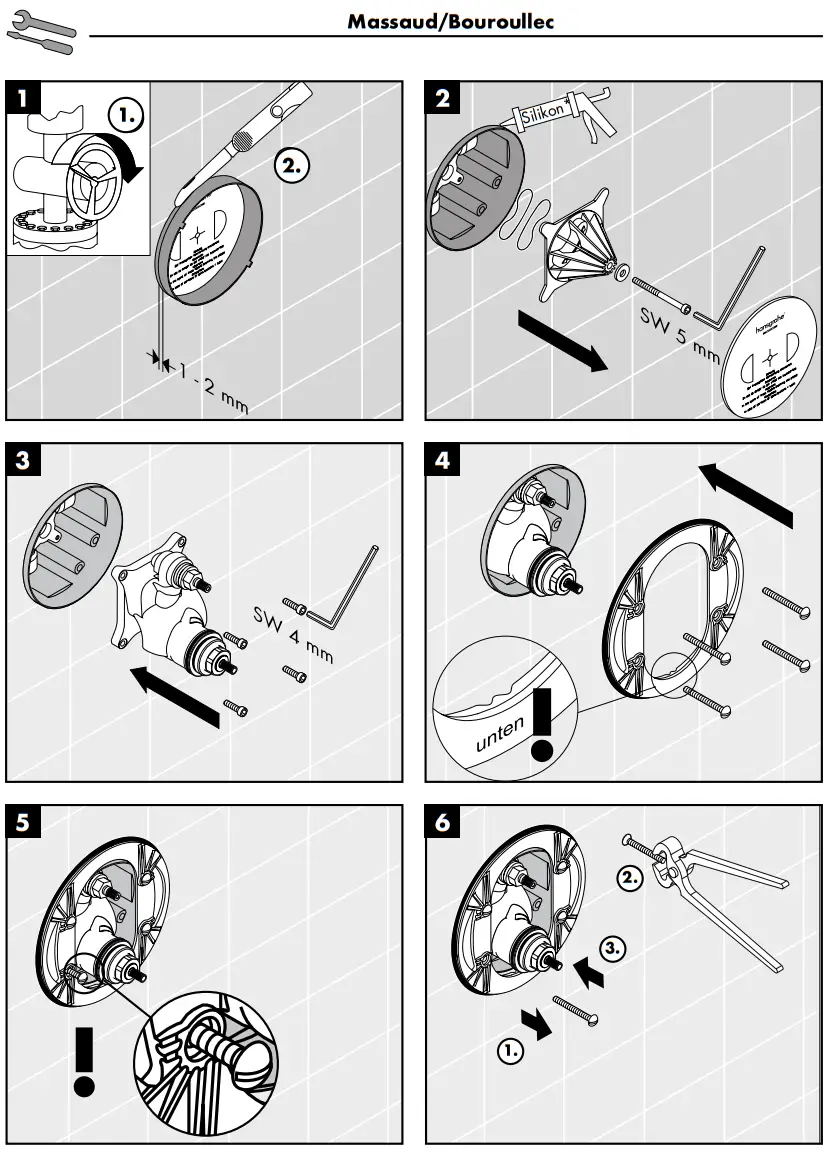 hansgrohe AXOR MASSAUD Thermostat - Assembly 2