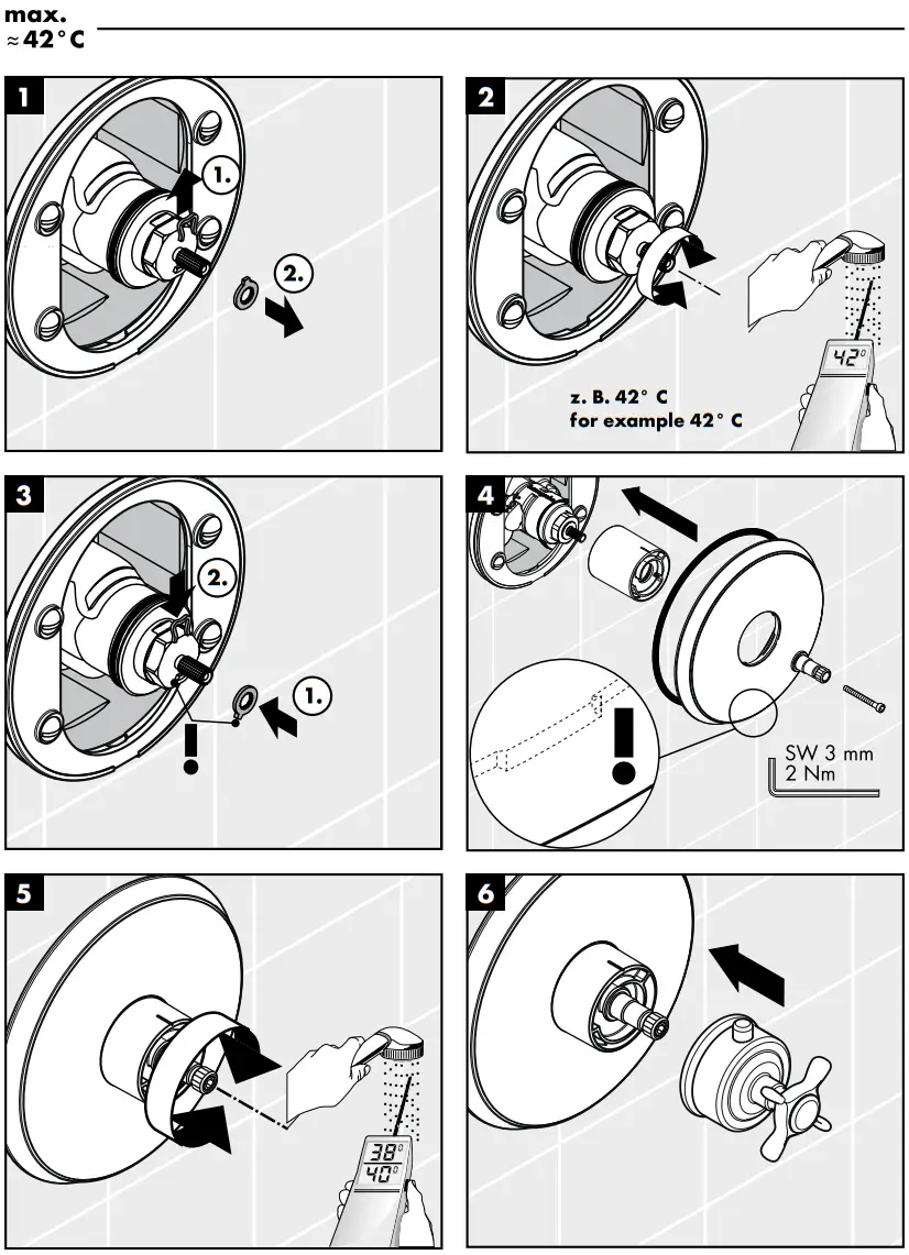 hansgrohe AXOR MASSAUD Thermostat - Assembly 4