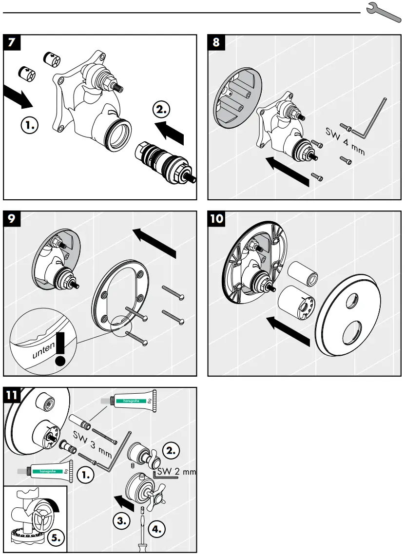 hansgrohe AXOR MASSAUD Thermostat - Assembly 7