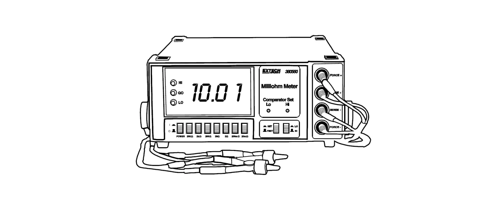 Extech 380560 High Resolution Benchtop Milliohm Meter User Manual