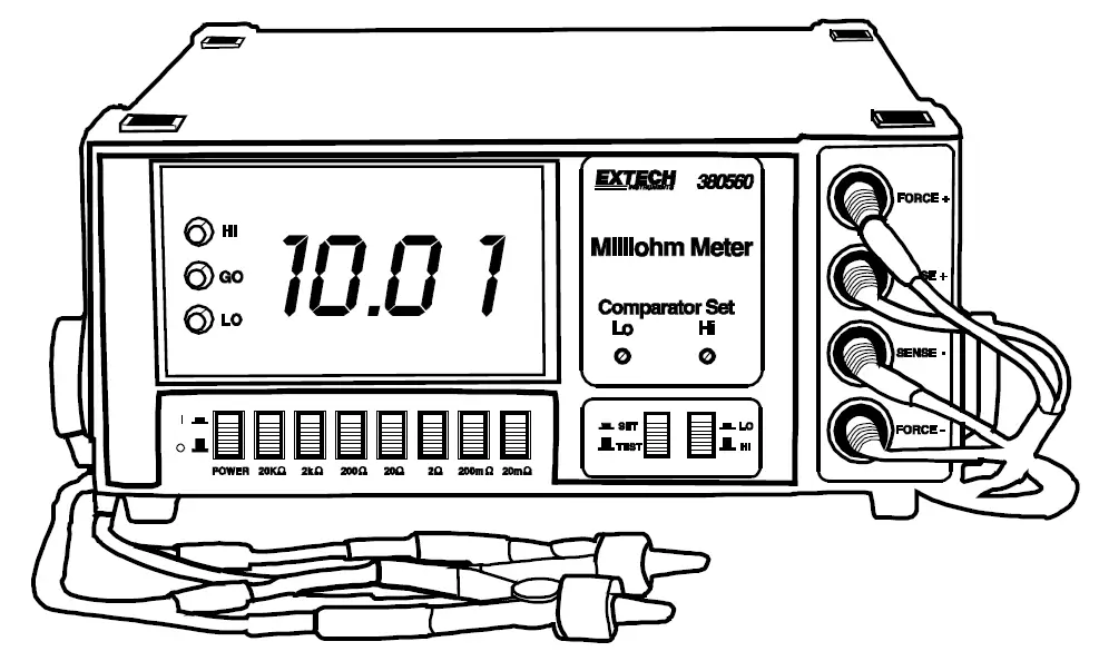 EXTECH 380560 High Resolution Benchtop MilliOhm Meter