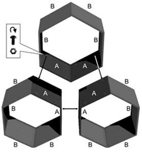 Sunnydaze RCM LG789 3PK 30 Inch Hexagonal Oxidized Heavy Duty Steel Honeycomb Log Rack - Description