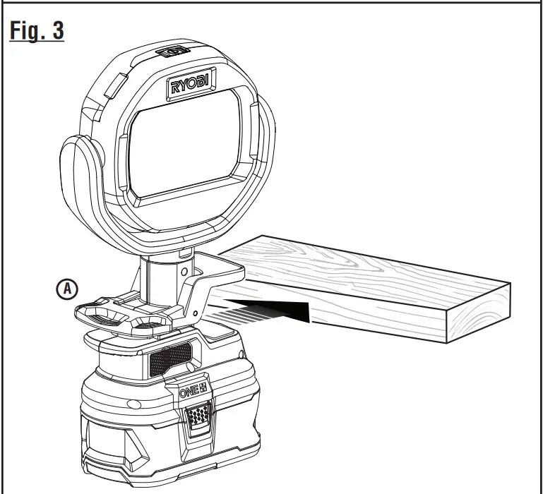 RYOBI PCL663 18 V LED Clamp Light - fig 3