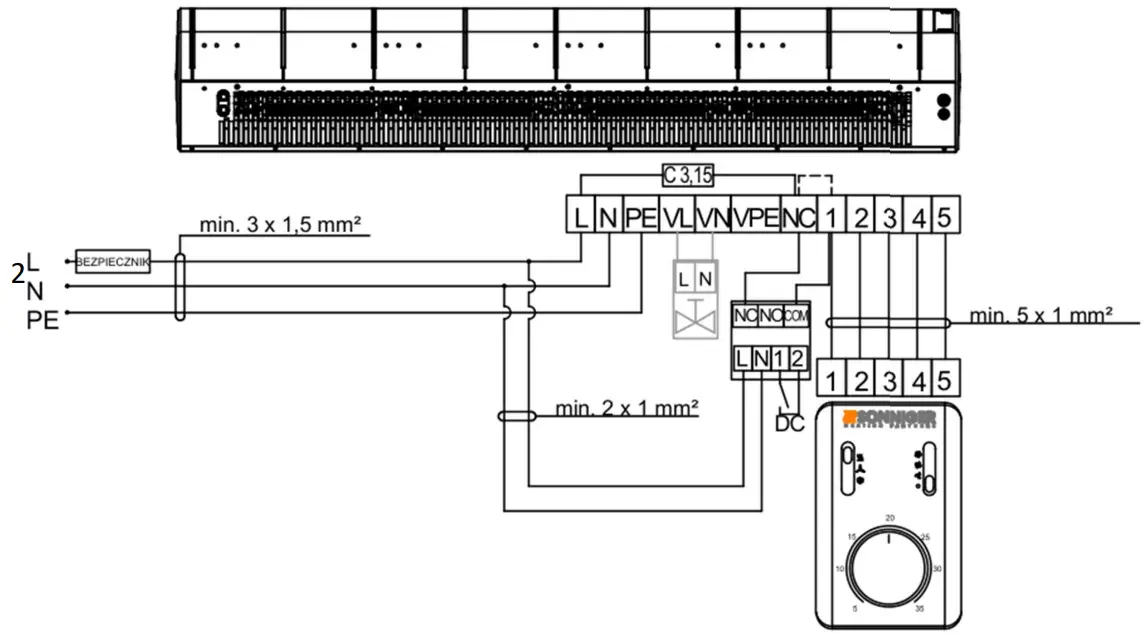 DIAGRAMS OF ELECTRICAL CONNECTIONS