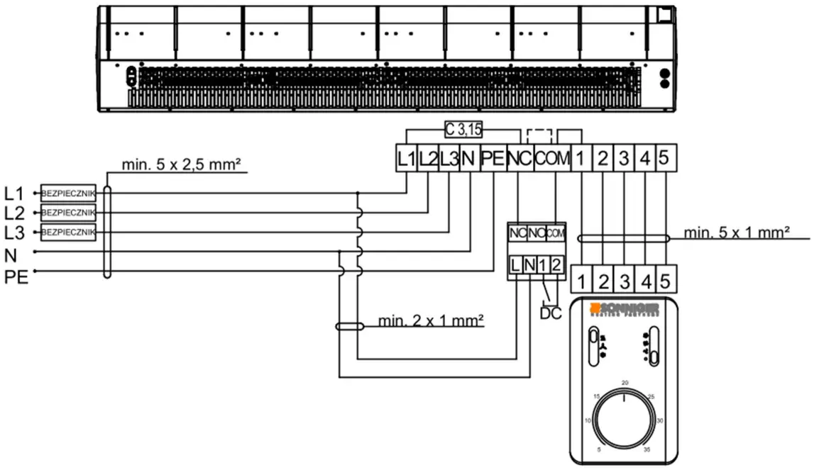 DIAGRAMS OF ELECTRICAL CONNECTIONS