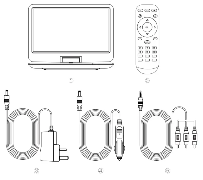 ieGeek IK 121 Portable Video Player - package contents