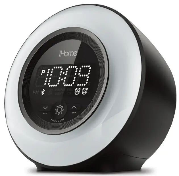 iHome iBT295 PowerClock Glow Bluetooth Speaker with USB Charging