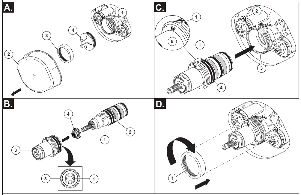 BRIZO T66T0 Sensori Thermostatic Valve Trim 3