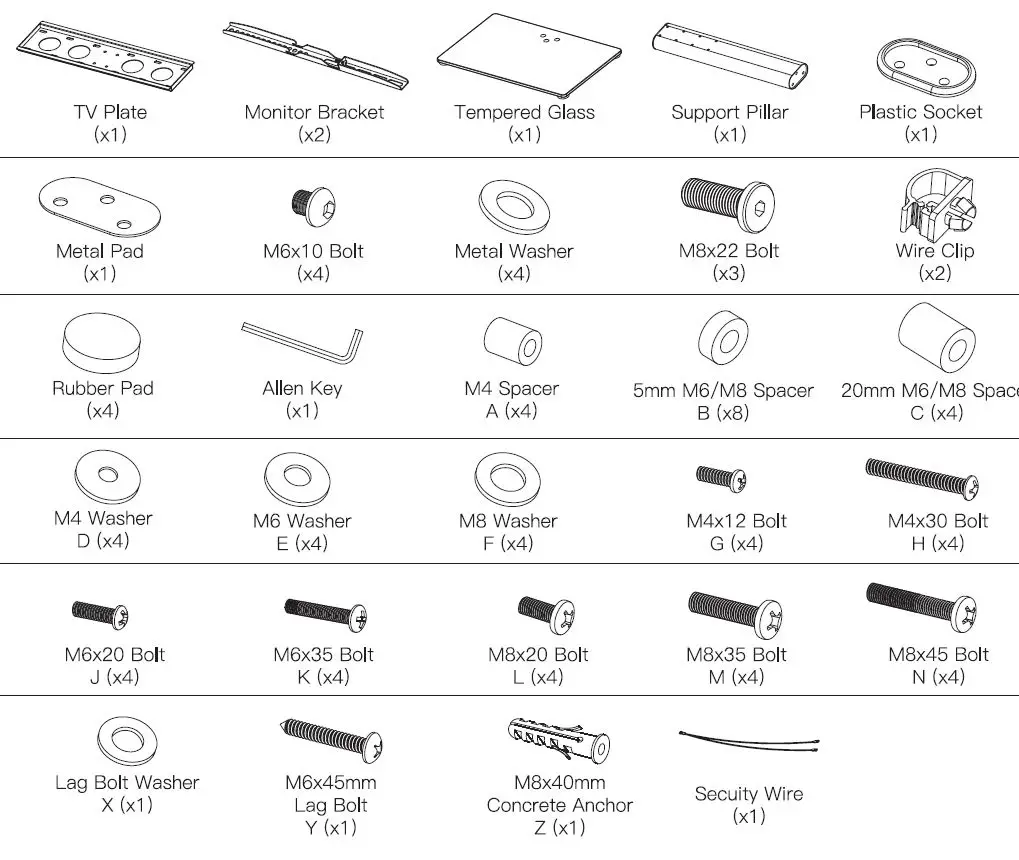 PERLESMITH-PSTVS05-Universal-TV-Stand-fig-1
