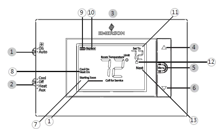 Emerson- 1F83C-11NP- Non-Programmable- Thermostats- 10