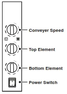 AVANTCO 177CVROV10RA Adjustable Speed Conveyor Ovens - Controls