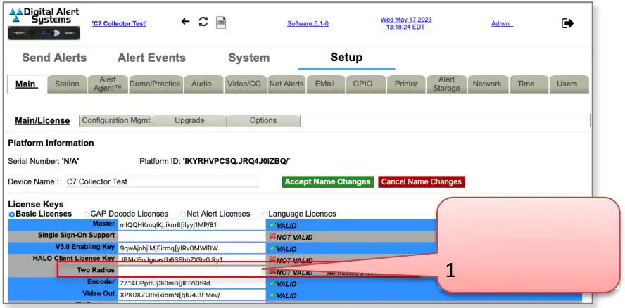 Digital Alert Systems DASDEC-II or One-Net SE V4.7 Software A1