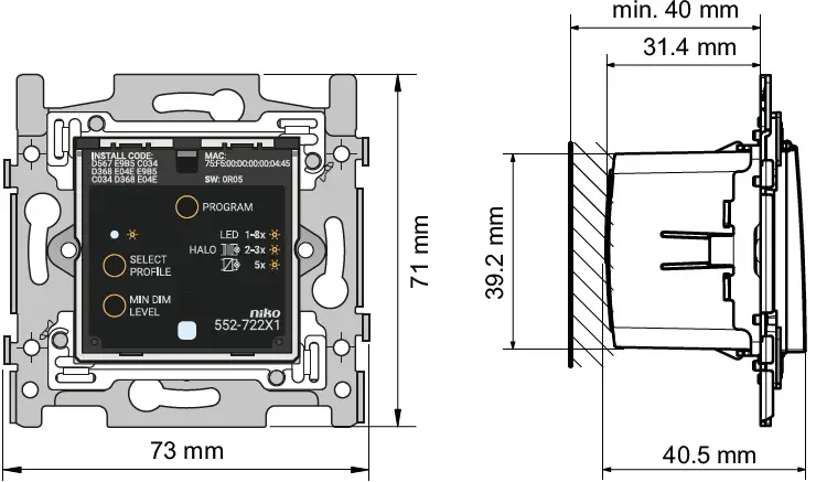 niko 552-722X1 2 Wire Connected Dimmer 04