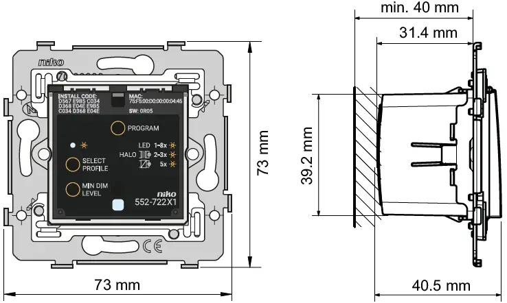 niko 552-722X1 2 Wire Connected Dimmer 05