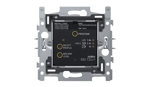 Niko 552-722x1 2 Wire Connected Dimmer Instruction Manual