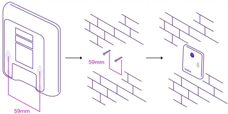 Yealink W73P Wireless Dect Phone System - mount your base station