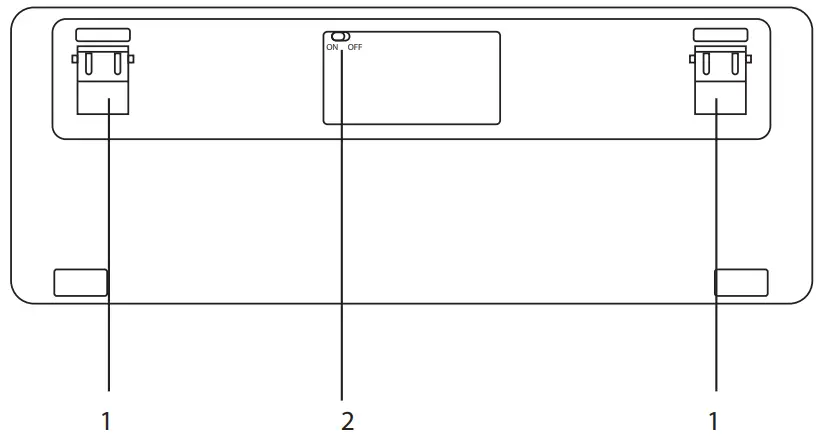 ADXGaming ADXWMK0923 Firefight RGB Wireless Gaming Keyboard - Bottom View