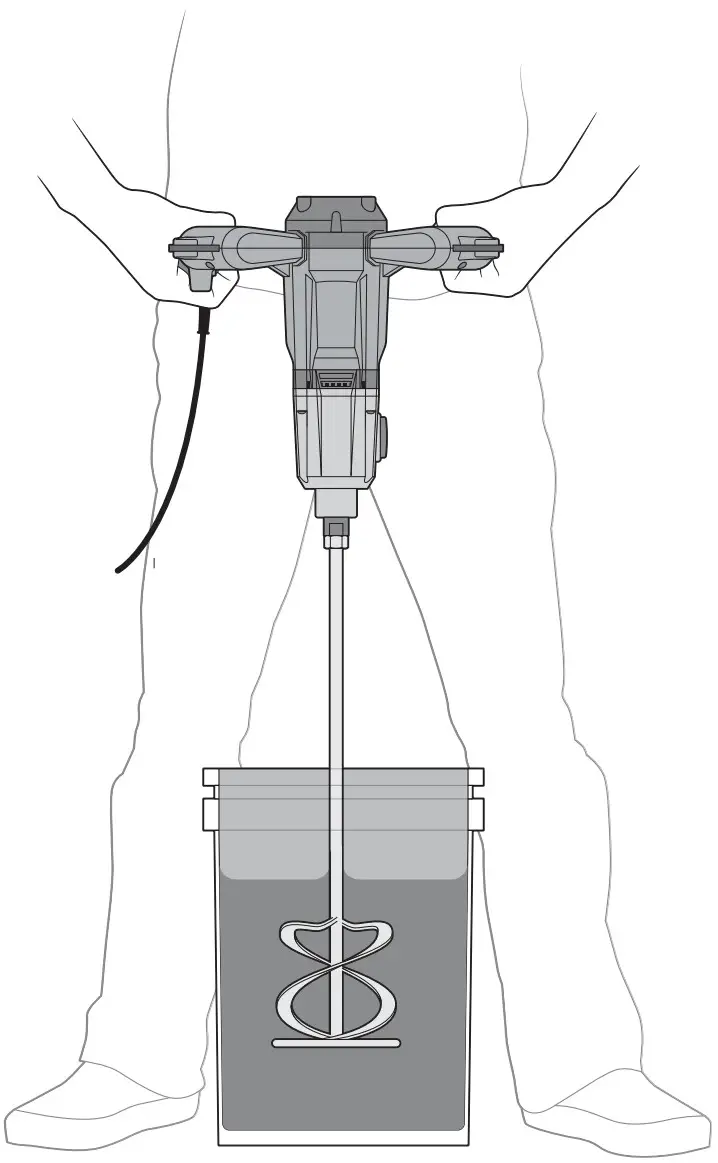 TRUPER MEZ 150N Electric Mud Mixer - operating