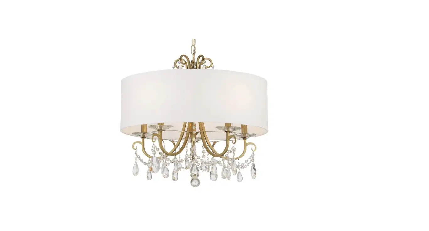 Crystorama 6625-vg-cl-mwp Othello Five Light Chandelier Instruction Manual