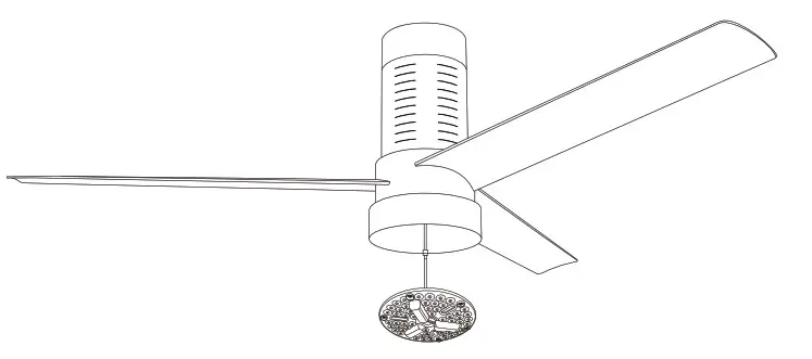 THE HOME DEPOT YMPE-7135777 52 Inch LED Indoor Coffee Ceiling Fan with Light - fan 3