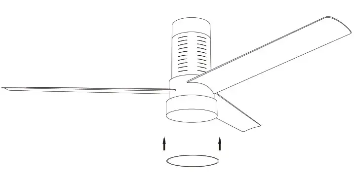 THE HOME DEPOT YMPE-7135777 52 Inch LED Indoor Coffee Ceiling Fan with Light - lamp cover