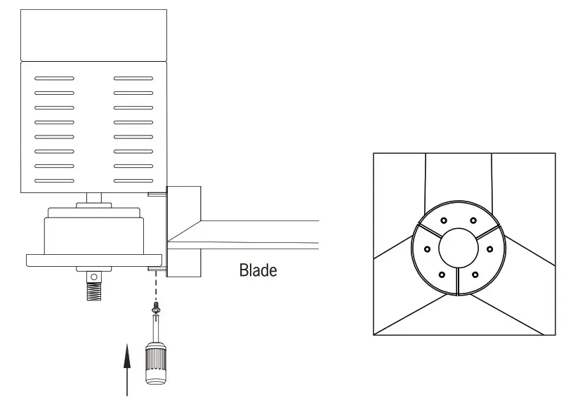 THE HOME DEPOT YMPE-7135777 52 Inch LED Indoor Coffee Ceiling Fan with Light - screw 3