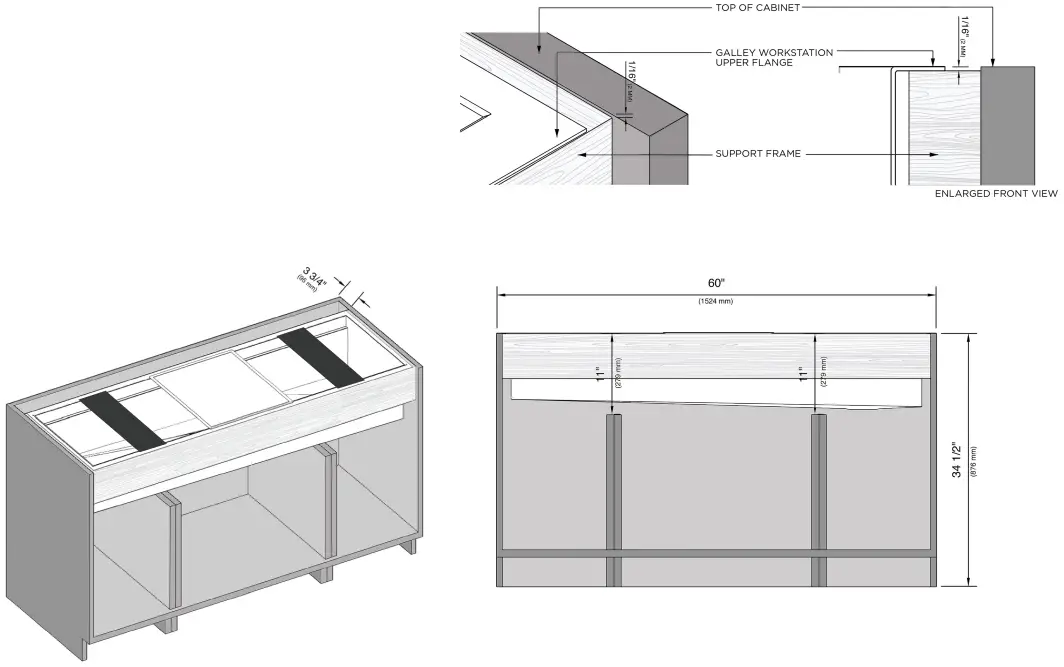 THE GALLEY IWS3SDD12SBA The Ideal Workstation 3 Culinary Kit - Basin 2