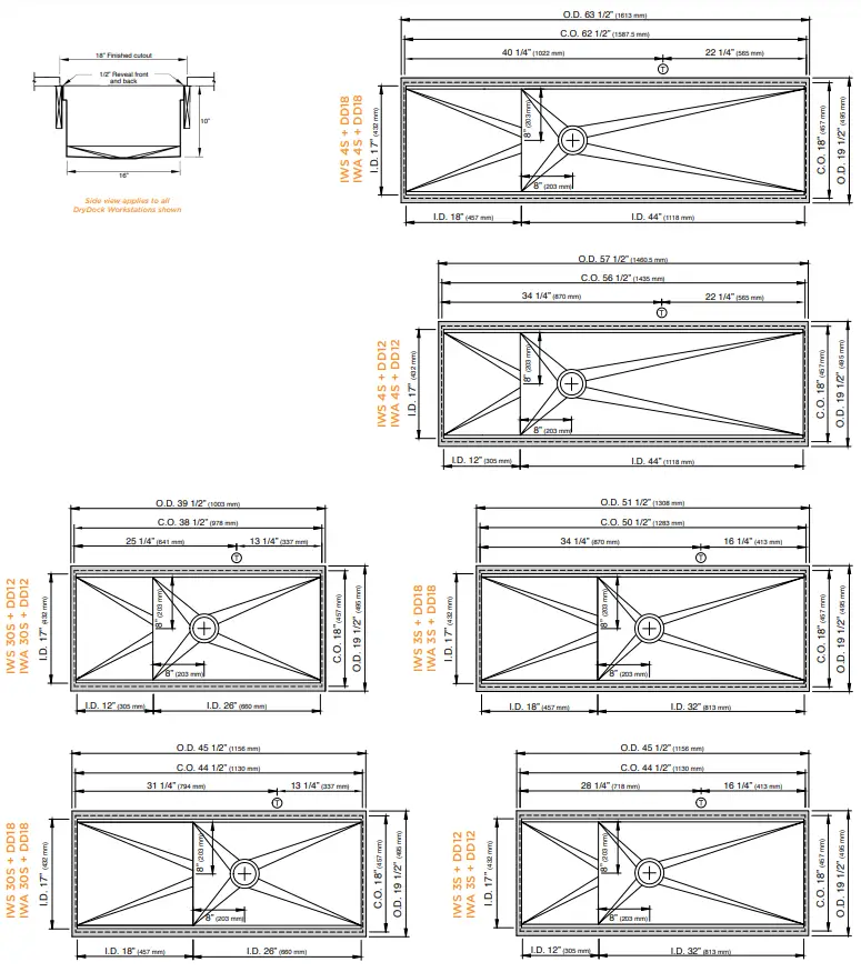 THE GALLEY IWS3SDD12SBA The Ideal Workstation 3 Culinary Kit - DryDock 2