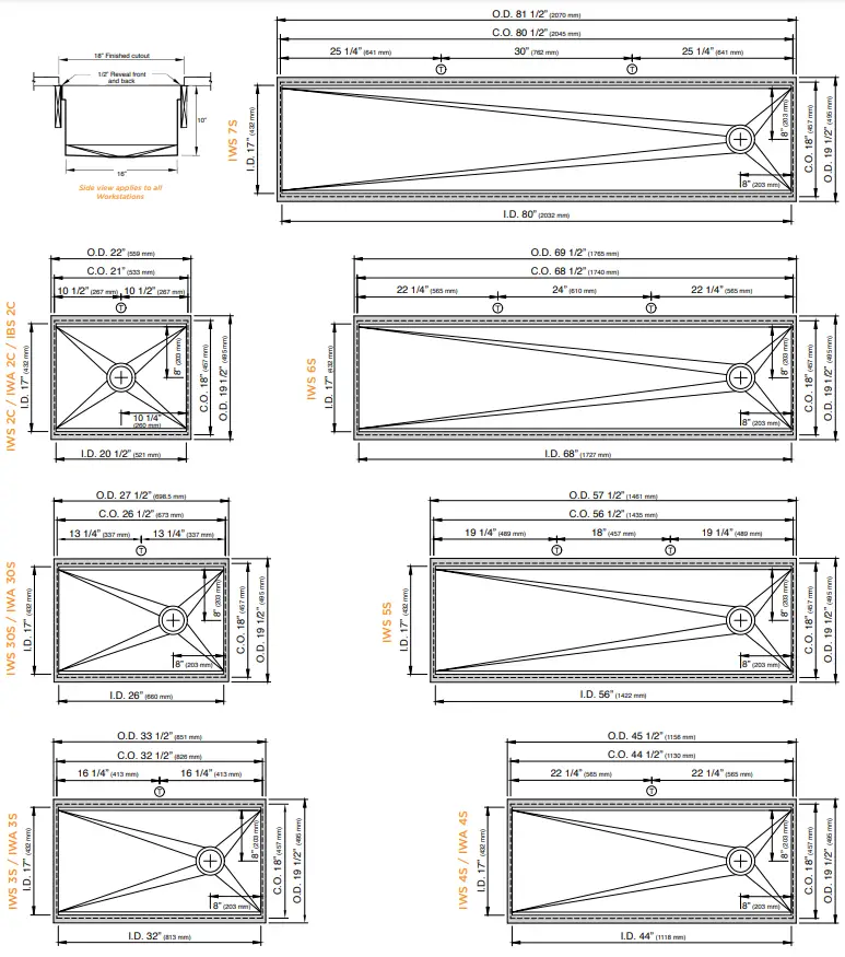 THE GALLEY IWS3SDD12SBA The Ideal Workstation 3 Culinary Kit - Workstations