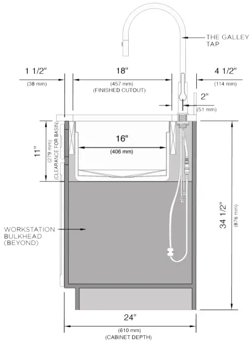 THE GALLEY IWS3SDD12SBA The Ideal Workstation 3 Culinary Kit - braces