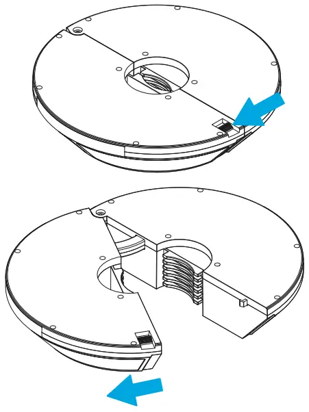 atomi LED Patio Umbrella Light plus Speaker - Attaching