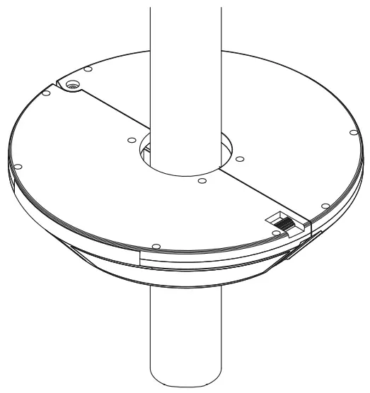 atomi LED Patio Umbrella Light plus Speaker - Close Umbrella