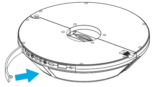 atomi LED Patio Umbrella Light plus Speaker - Press the cover