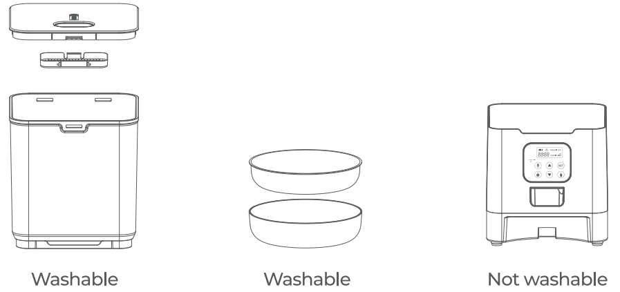 Bowkam Automatic Cat Feeders Pet Dry Food Dispense - cleaning care