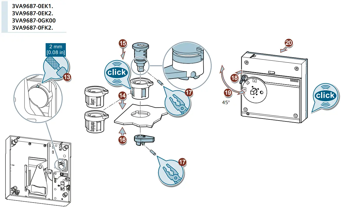 SIEMENS 3VA9980 0VL10 Wall Decoration Index Finger - Assembly2