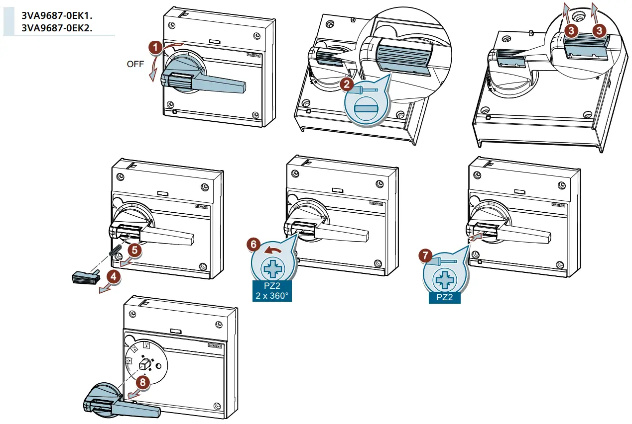SIEMENS 3VA9980 0VL10 Wall Decoration Index Finger - Locking