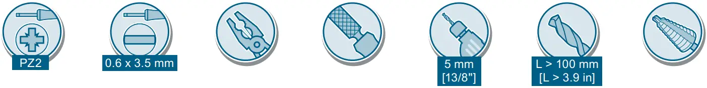 SIEMENS 3VA9980 0VL10 Wall Decoration Index Finger - Required Tools