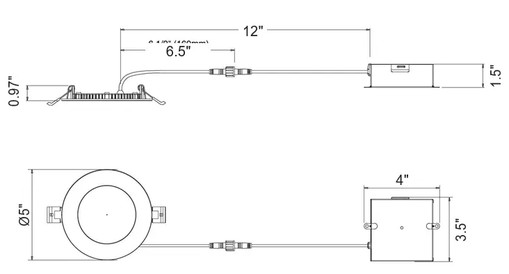 PLT-12405 Color Selectable Ultra Thin LED Downlight 1