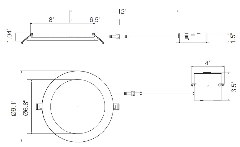 PLT-12405 Color Selectable Ultra Thin LED Downlight 3