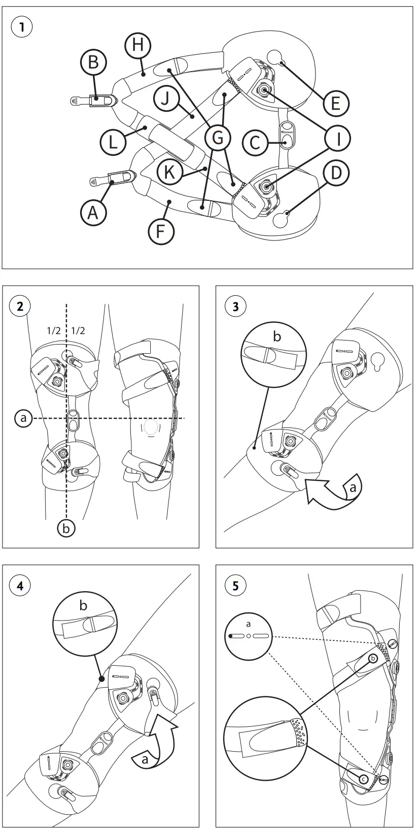 OSSUR Unloader One X, Unloader One Custom Knee Brace - Parts 1