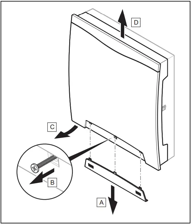 Vaillant VR 70 Wiring Centre - front casing