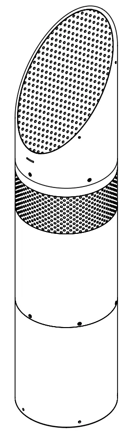 COASTAL SOURCE EB103W6.5-8BN 10.0 3 Way Ellipse Bollard Speaker