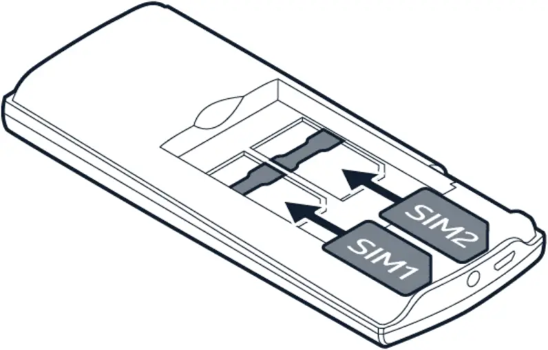 NOKIA 105 - Insert the SIM cards